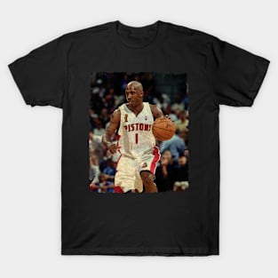 Chauncey Billups on Destroit Pistons T-Shirt